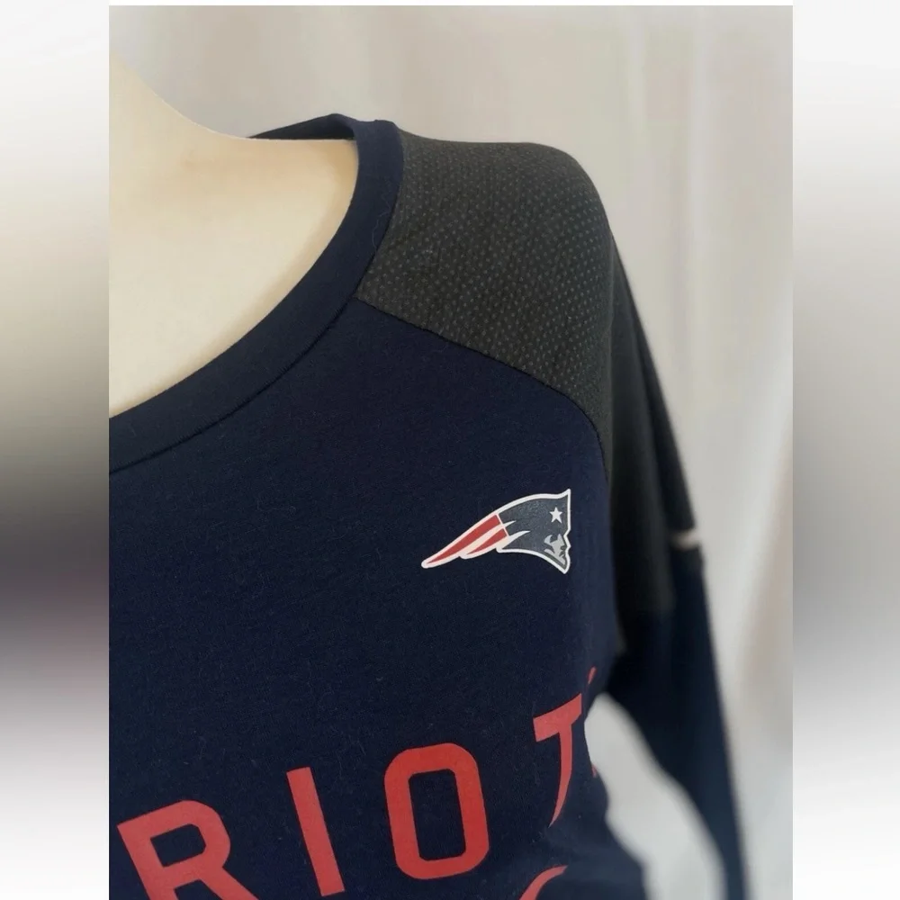 Women S‎ Nike Navy New England Patriots Tailgate Long-Sleeve T-Shirt Top Dri Fit